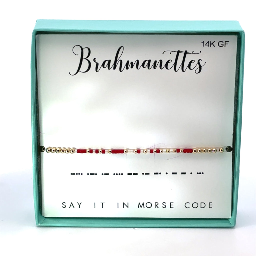 Brahmanettes Morse Code Stretch Bracelet