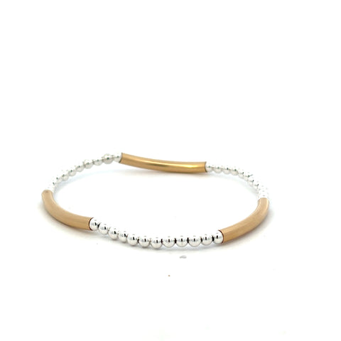Bliss bar pattern mixed metal 3mm Bracelet