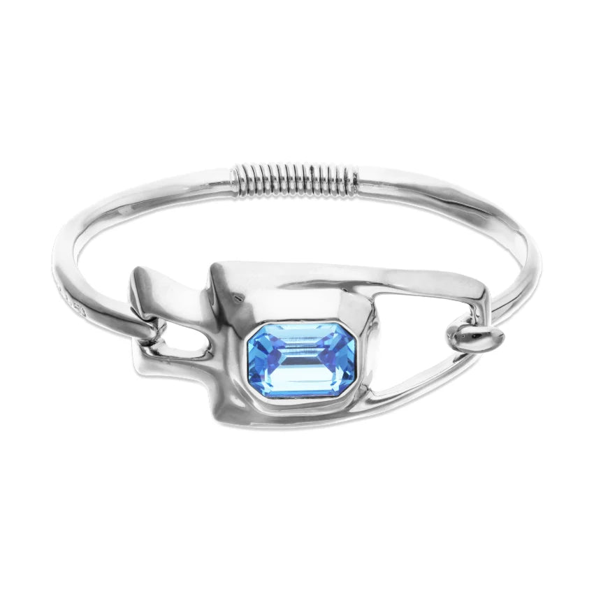 Core Silver Bracelet With Light Blue Crystal