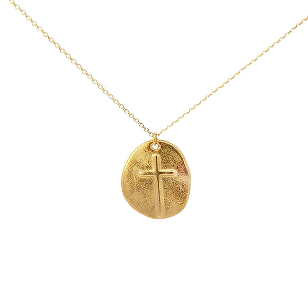 Inspire Gold Cross Charm Necklace