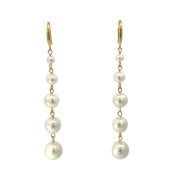 Graduated Pearl Drop Earrings