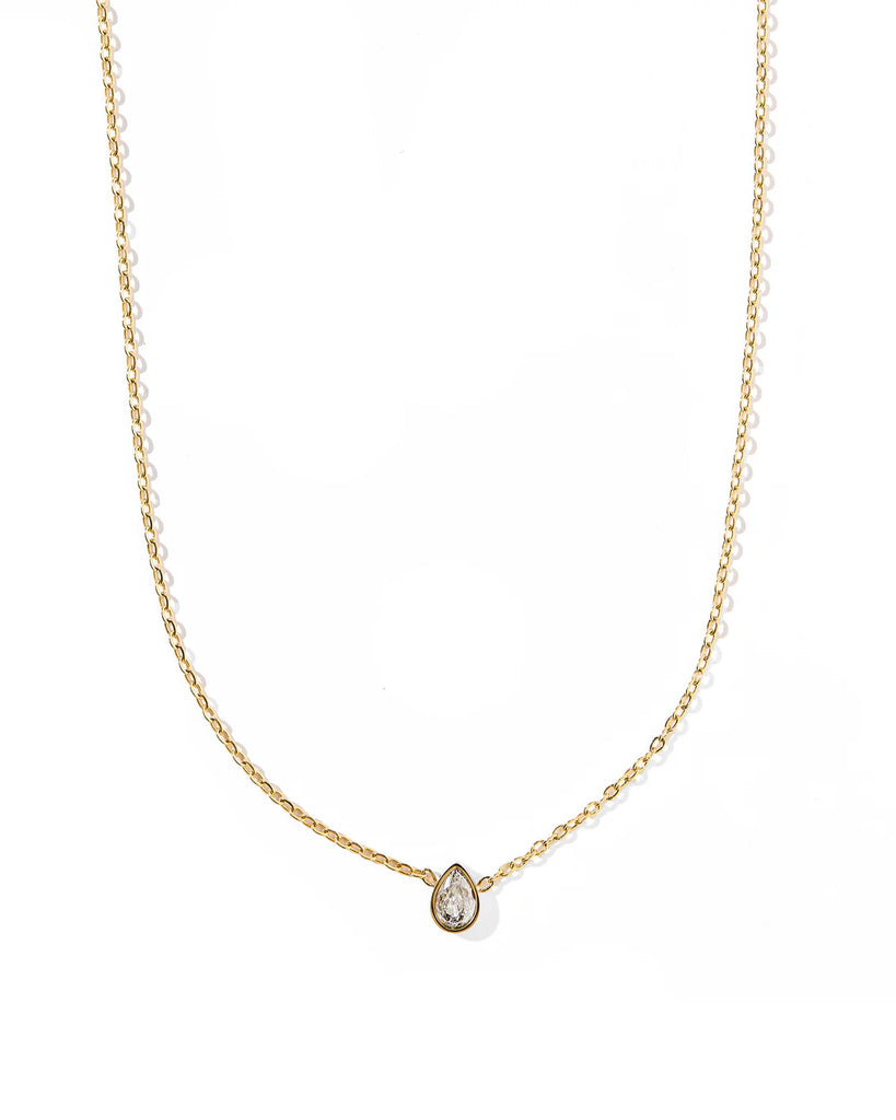 Paloma Pear Gold Drop Necklace