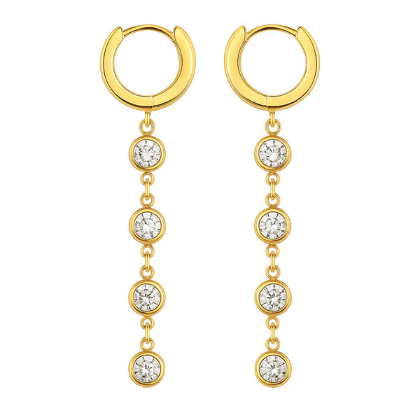 Cadence Huggie Drop Earrings