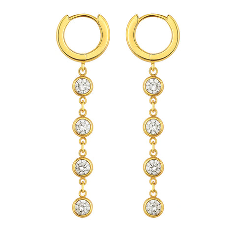 Cadence Huggie Drop Earrings