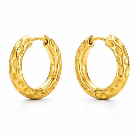 Blakely Hammered Mini Hoop Earrings