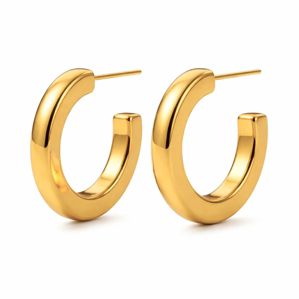 Ivonne Medium Hoop Earrings in Gold
