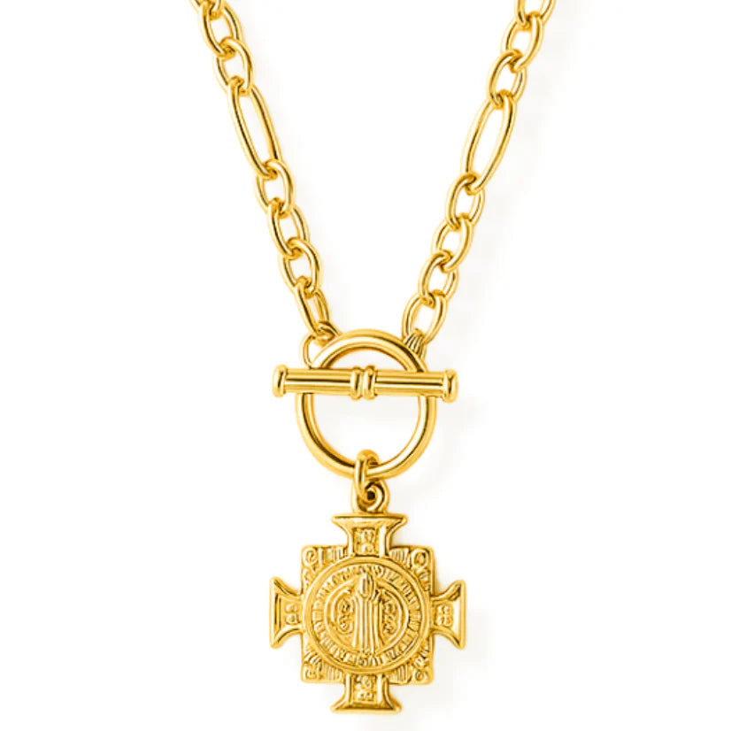 Zayn Toggle Chain Cross Necklace