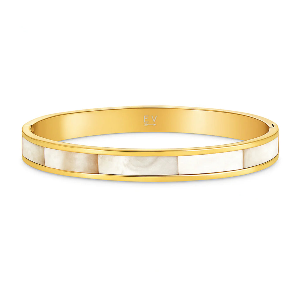 Estelle Mother of Pearl Bangle Bracelet