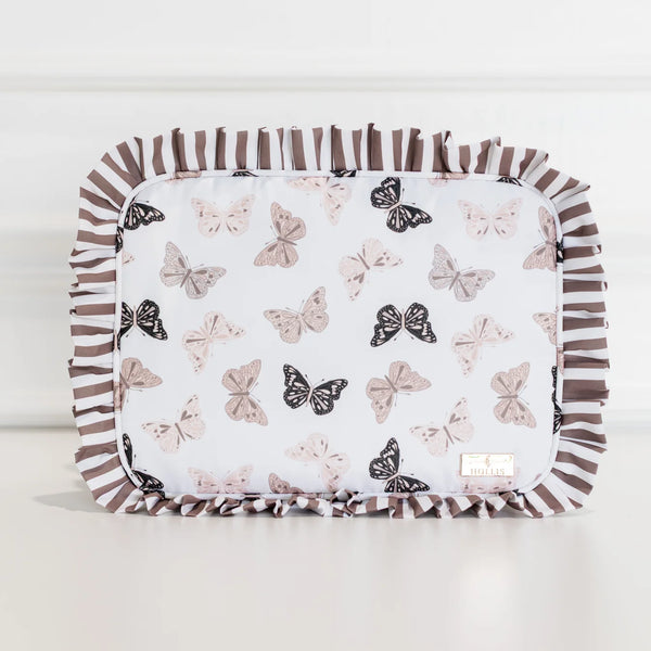 Butterfly Season Ruffled Nylon XL Pouch