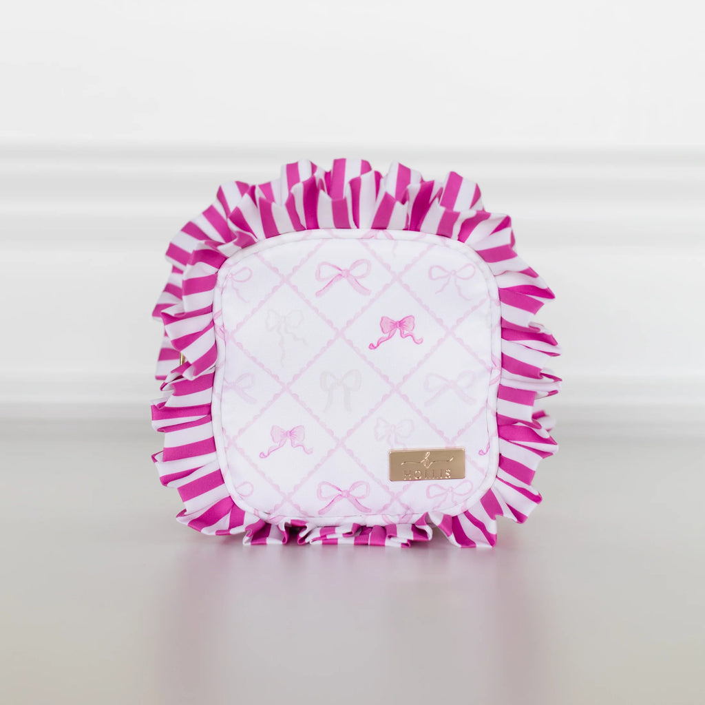 Goldie Girl Bows Ruffled Nylon Tech Organizer
