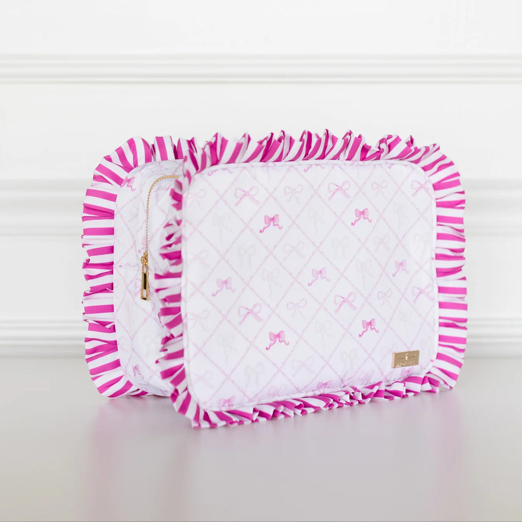 Goldie Girl Bows Ruffled Nylon XL Pouch