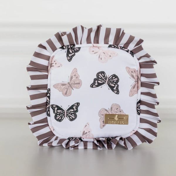Butterfly Season Ruffled Nylon Tech Organizer