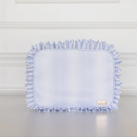 Blue Fawn Ruffled Nylon XL Pouch
