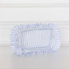 Blue Fawn Ruffled Nylon Large Clear Pouch