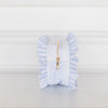 Blue Fawn Ruffled Nylon Large Clear Pouch