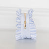 Blue Fawn Ruffled Nylon Medium Pouch