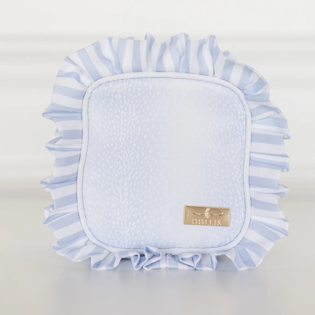 Blue Fawn Ruffled Nylon Tech Organizer