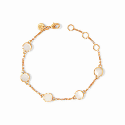 Valencia Delicate Gold Bracelet in Mother of Pearl