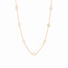 Valencia Delicate Gold Station Necklace in Mother of Pearl