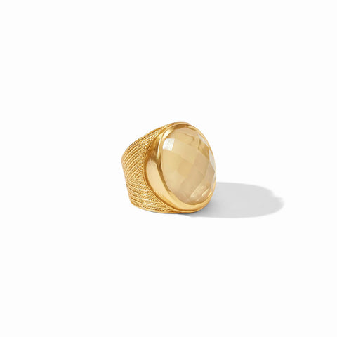 Verona Gold Statement Ring in Iridescent Champagne