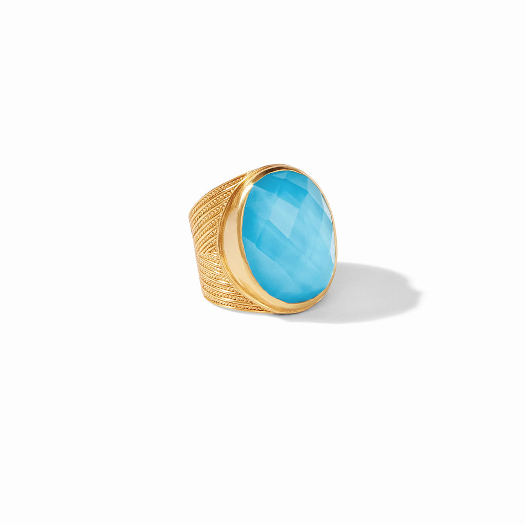 Verona Statement Ring in Iridescent Bahamian Blue