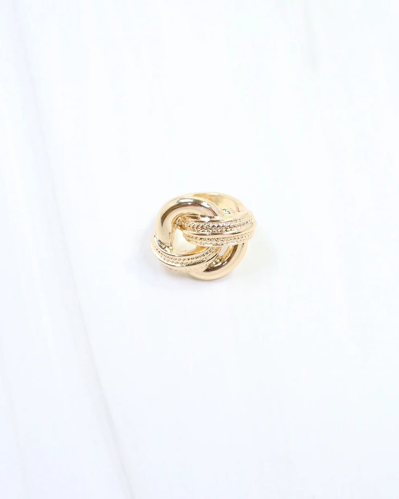 Luna Knot Scarf Slide Gold