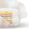 White Pearl Three Queens All Weather Bangles - Set of 3