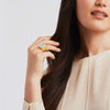 Windsor Gold Statement Ring in Iridescent Charcoal Blue