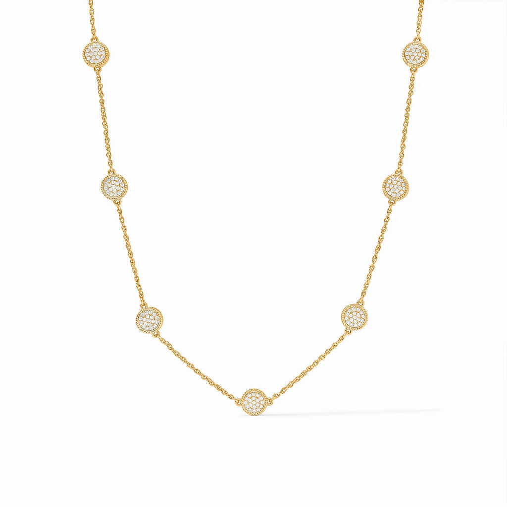 Windsor Delicate Station Necklace in Gold Cubic Zirconia