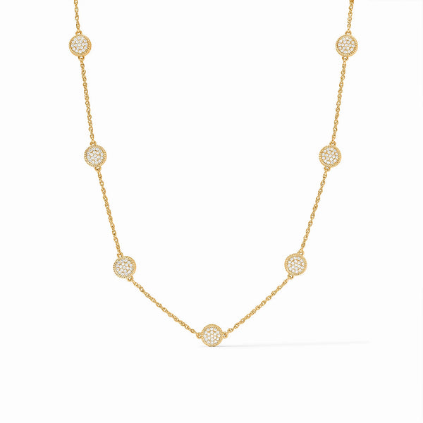 Windsor Delicate Station Necklace in Gold Cubic Zirconia