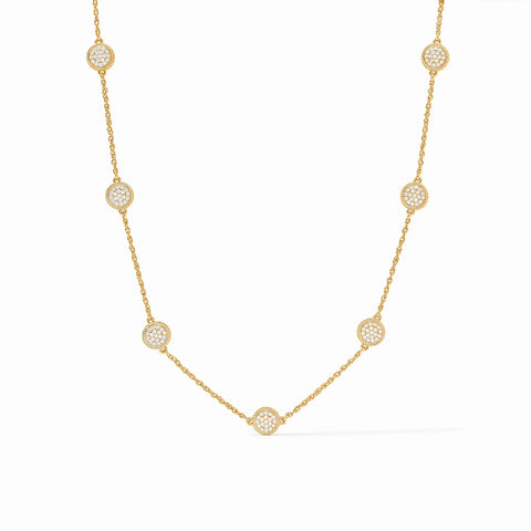 Windsor Delicate Station Necklace in Gold Cubic Zirconia