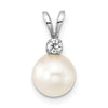 Timeless Pearl & Diamond Drop Pendant