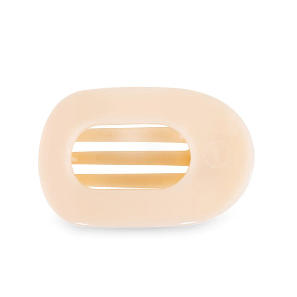 Almond Beige Flat Round Hair Clip