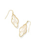 Abbie Pave Frame Drop Earrings in Gold