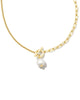 Leighton Gold Convertible Pearl Chain Necklace