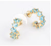 Cailin Crystal Huggie Earrings in Aqua