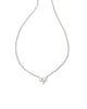 Katy Heart Short Pendant Necklace in White CZ
