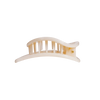 Almond Beige Flat Circle Hair Clip