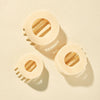 Almond Beige Flat Circle Hair Clip