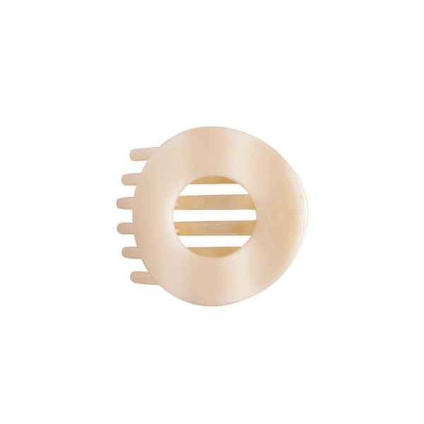 Almond Beige Flat Circle Hair Clip