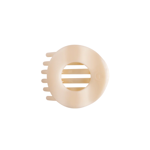 Almond Beige Flat Circle Hair Clip