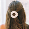 Almond Beige Flat Circle Hair Clip