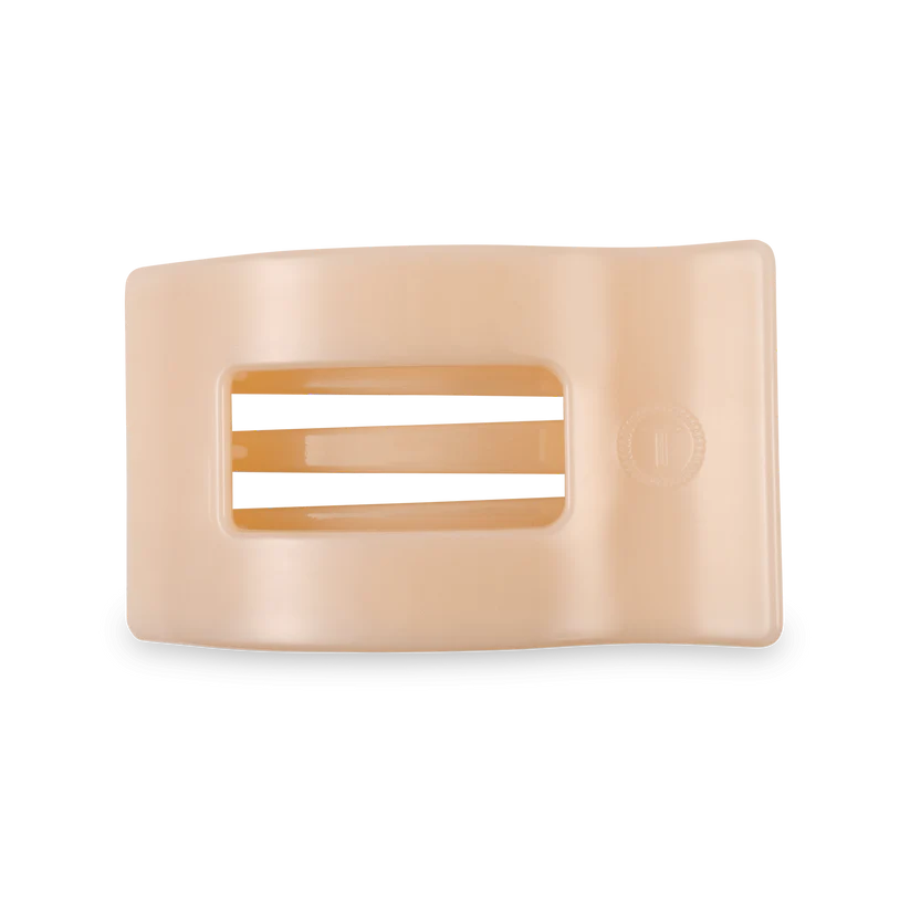 Almond Beige Flat Rectangle Hair Clip