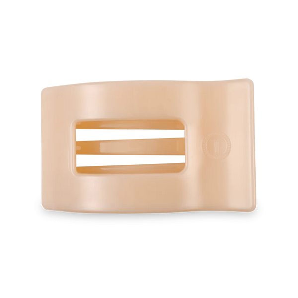 Almond Beige Flat Rectangle Hair Clip