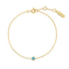 Bezel Set Lab-Created Turquoise Solitaire Bracelet