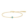 Bezel Set Lab-Created Turquoise Solitaire Bracelet