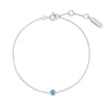 Bezel Set Lab-Created Turquoise Solitaire Bracelet
