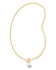 Leighton Gold Convertible Pearl Chain Necklace