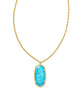 Rae Gold Necklace in Bronze Veined Turquoise