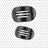 Black Polka Dot Party Flat Round Hair Clip